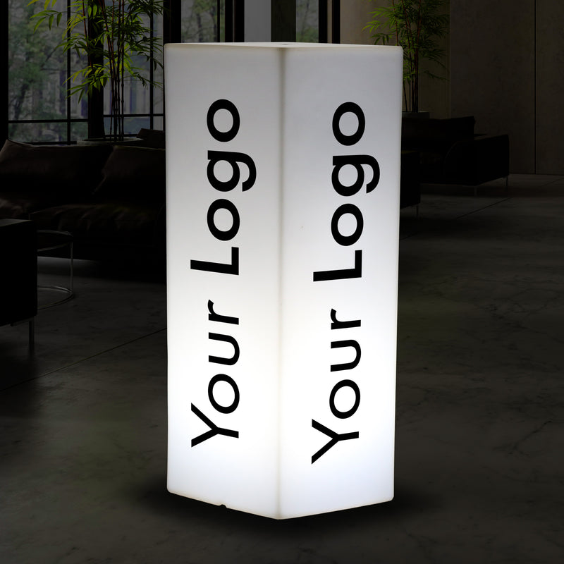 Custom Column LED Light Box, Branded Outdoor Plinth Pillar Display Sig – PK  Green UK