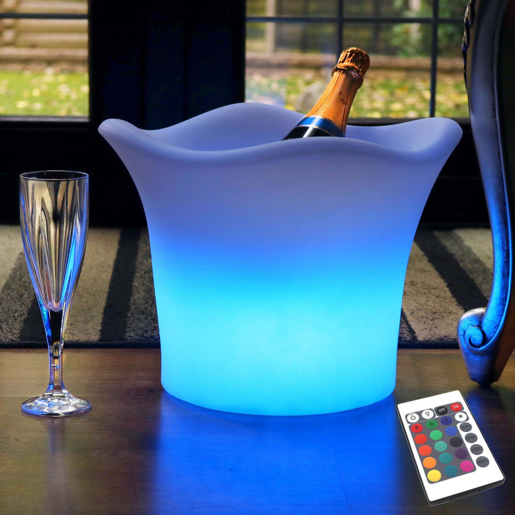 LED Ice Bucket, Rechargeable Light Up Champagne Wine Drinks Cooler – PK  Green UK