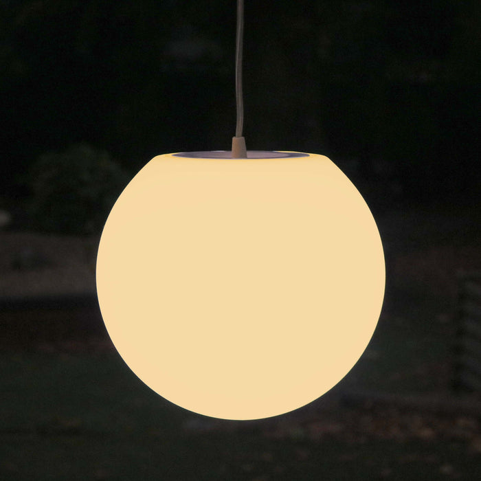 LED Pendant Light, 25cm Modern Ball Hanging Lamp + Warm White E27 Bulb