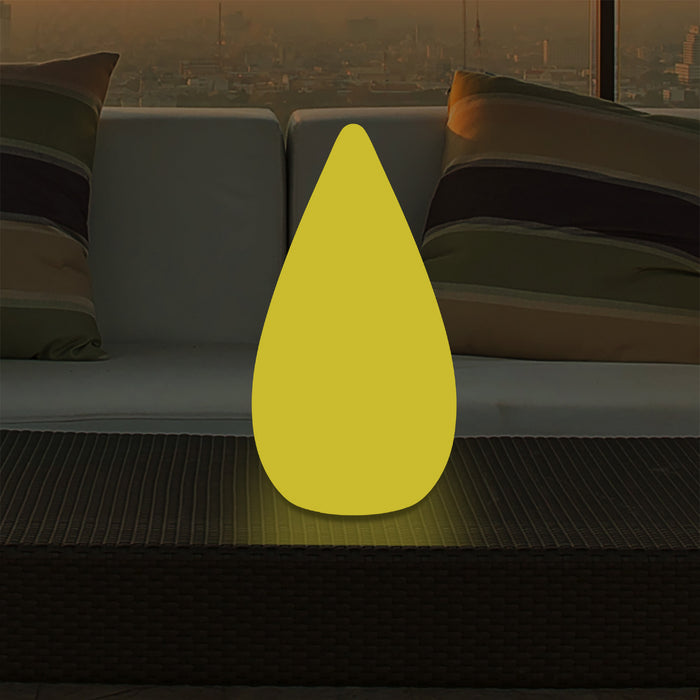 Unique Colour Changing LED Waterdrop Light, Dimmable RGB Table Floor Lamp, 37cm Tall